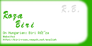 roza biri business card